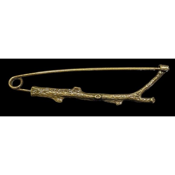 Vintage Cottagecore Tree Branch Brooch Gold Tone - Picture 2 of 4